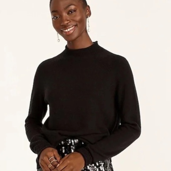 J. Crew Sweaters - J. Crew Rollneck Sweater Merino Wool Alpaca Casual Cozy Chic Preppy Black Med
